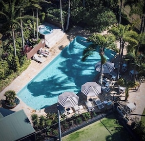 Outdoor pool, a heated pool