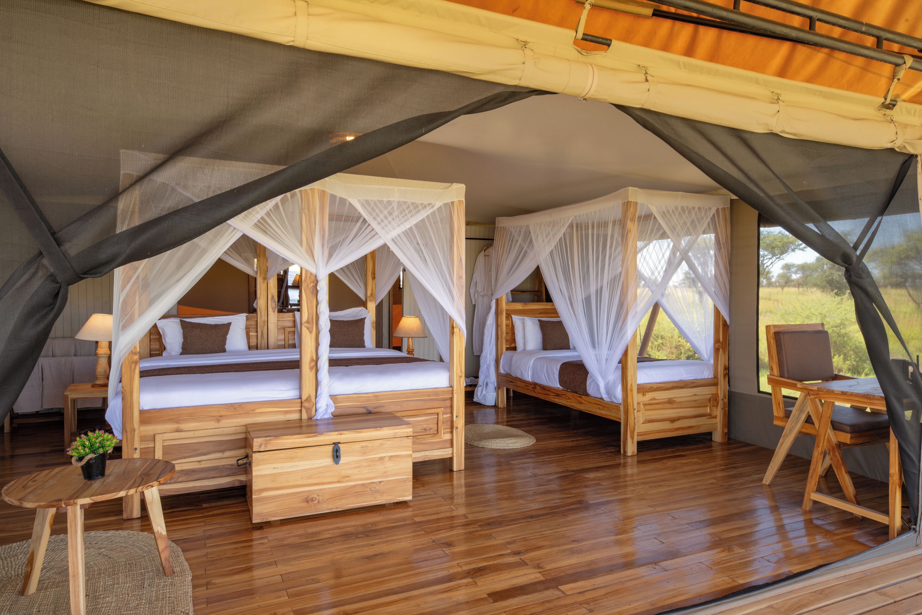 Quarto casal ou duplo luxo, vista para o parque | Roupas de cama premium, edredons de pluma