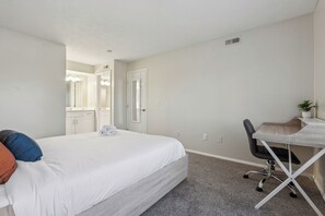 Desk, iron/ironing board, travel cot, free WiFi