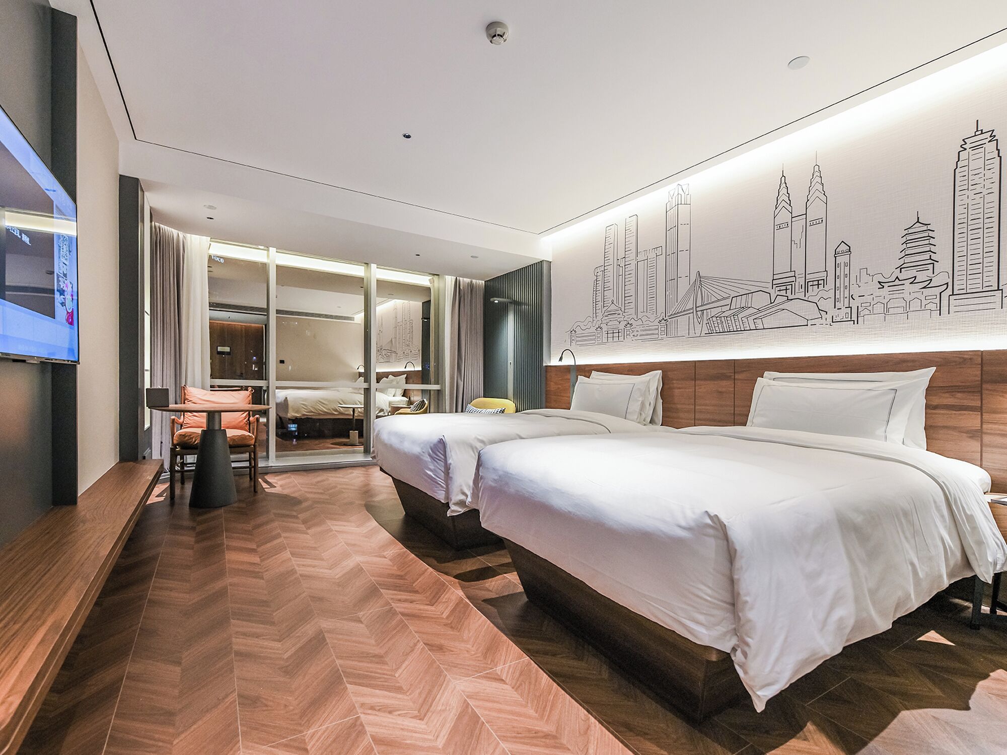Comfort Double Room, City View | Premium bedding, down comforters, memory foam beds, free minibar