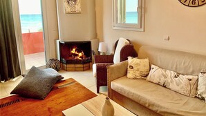 Deluxe Apartment, Sea View | Living area - Helios  Apartments (Rhodes)