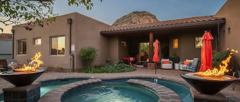 A heated pool