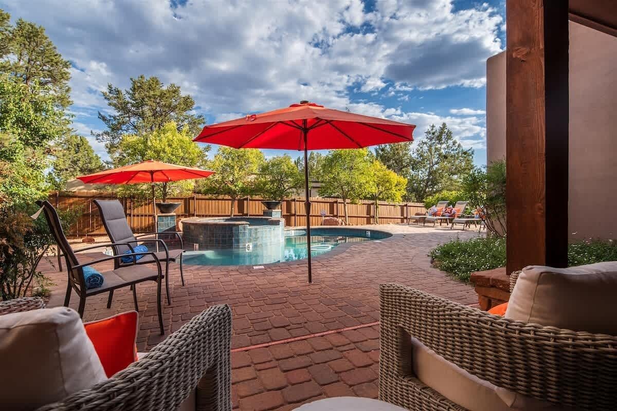 A heated pool