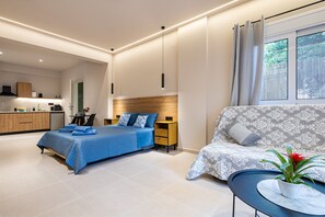Superior-Studio, 1 Queen-Bett und Schlafsofa | Bügeleisen/Bügelbrett, kostenloses WLAN