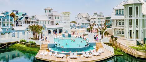 A heated pool