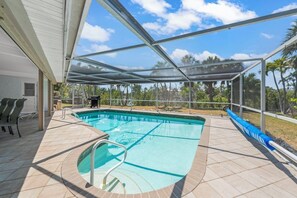 A heated pool