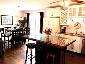 Fridge, microwave, oven, stovetop - Ocean view 5-bedroom house in Narragansett with AC, WiFi, beach pass (Narragansett)