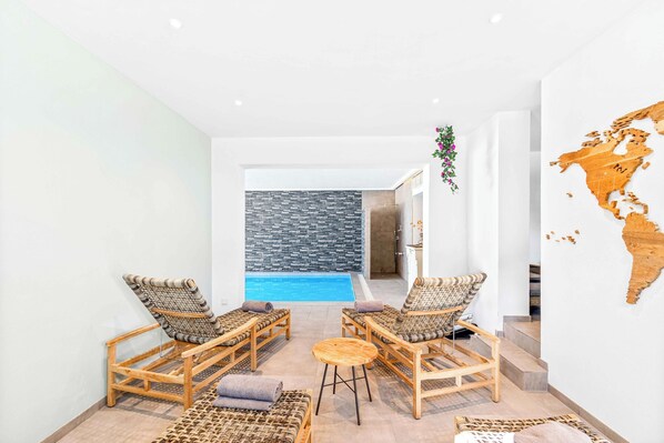 Indoor pool, a heated pool