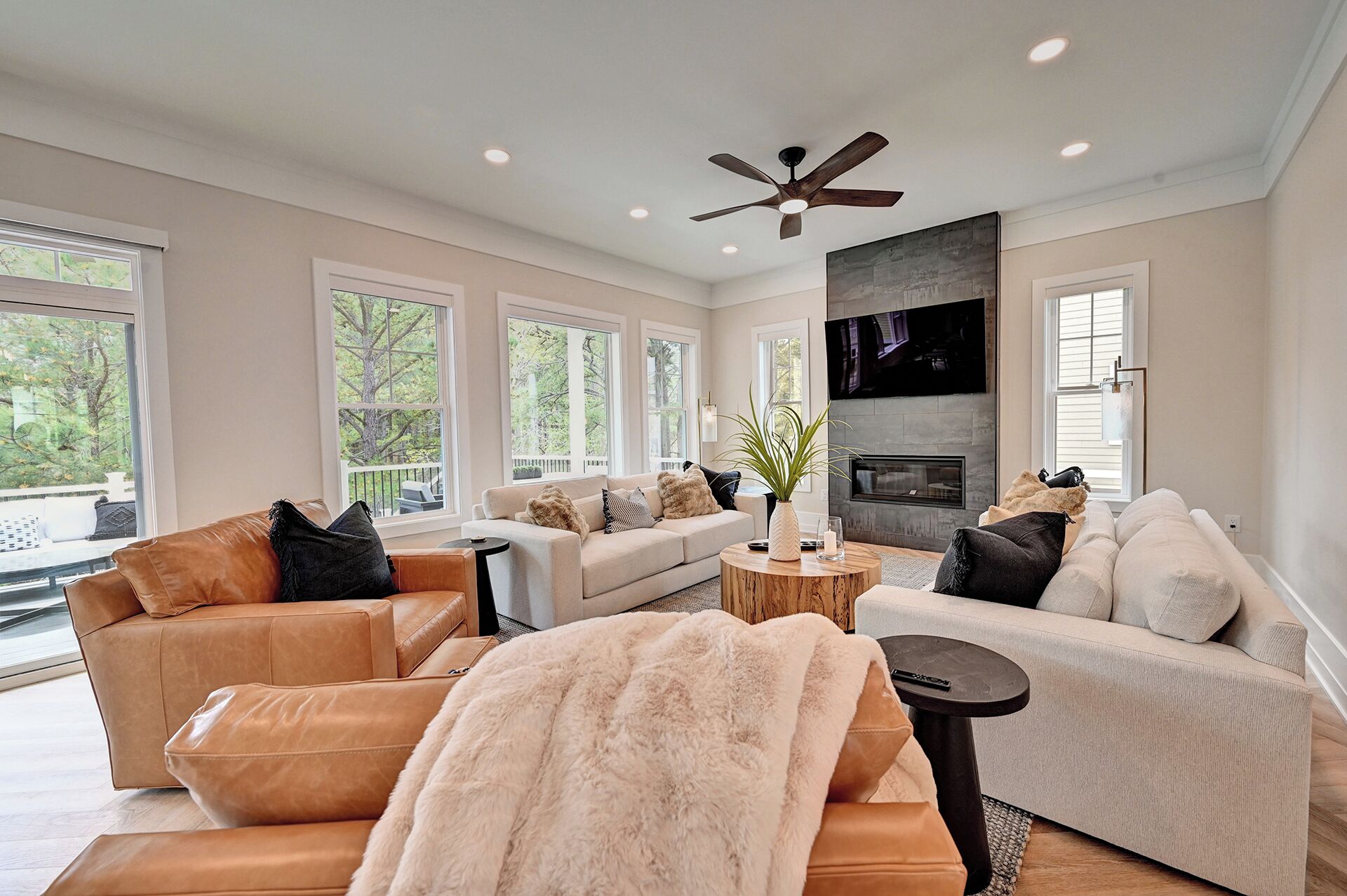 TV, fireplace, table tennis