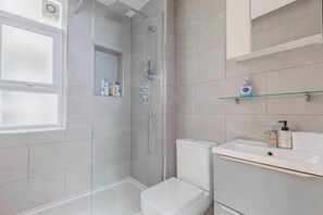 Shower, hair dryer