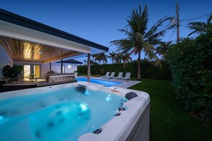 A heated pool
