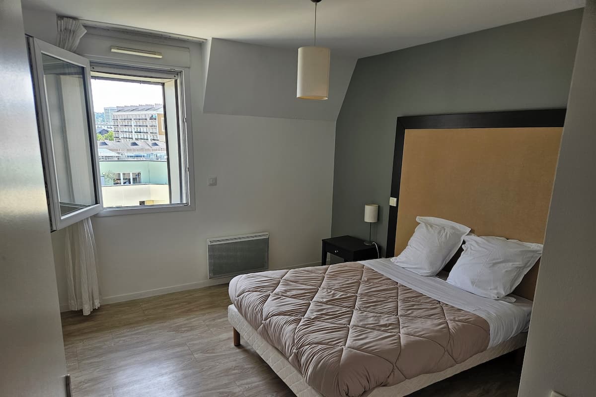 1 bedroom, blackout curtains, iron/ironing board, cots/infant beds