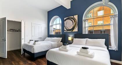 Luxury Loft with Arched Windows Near Downtown and Stadiums