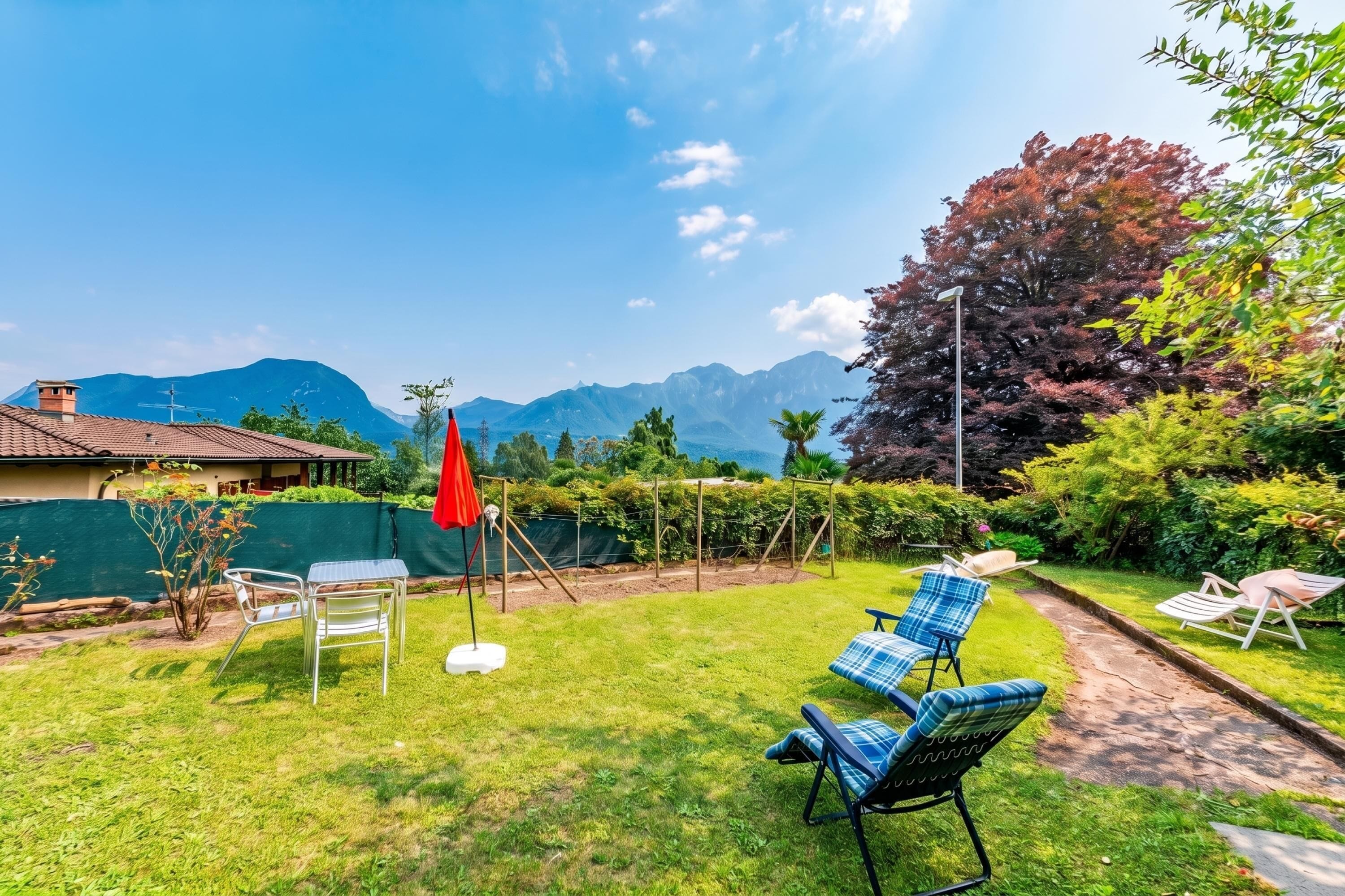 Standard House, 2 Bedrooms, Balcony, Mountainside (Antica Torre with Garden in Carona) | Outdoor dining