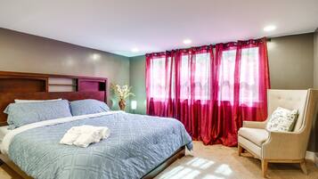 3 slaapkamers, een strijkplank/strijkijzer, wifi, beddengoed