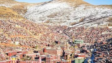 Un área urbana densa con edificios ubicados cerca unos de otros en una ladera.