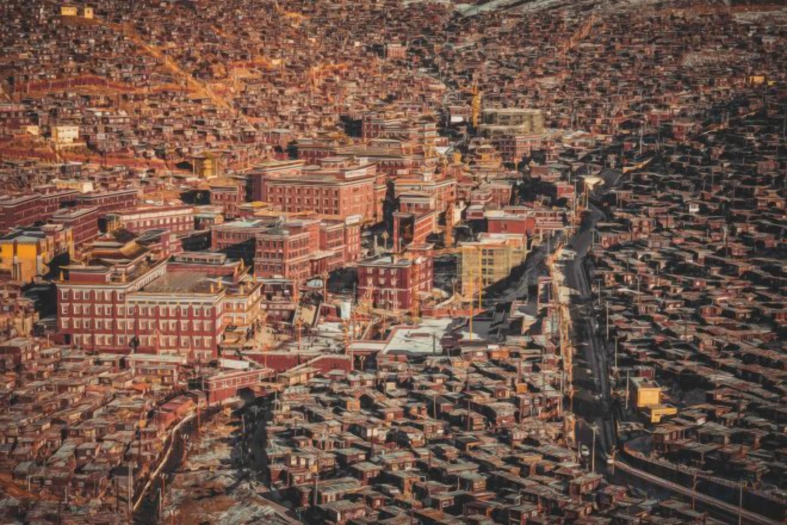 منظر من الجو على ارتفاع عالٍ