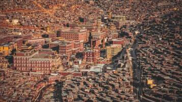 منظر من الجو على ارتفاع عالٍ