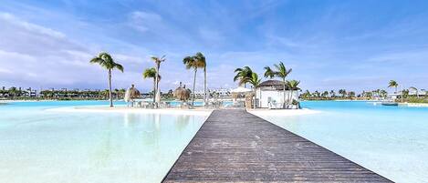 A heated pool