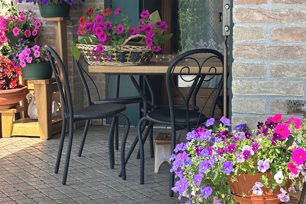 Trippelrum - balkong - utsikt mot trädgården | Terrass/Patio