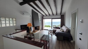 Smart TV, fireplace, printers