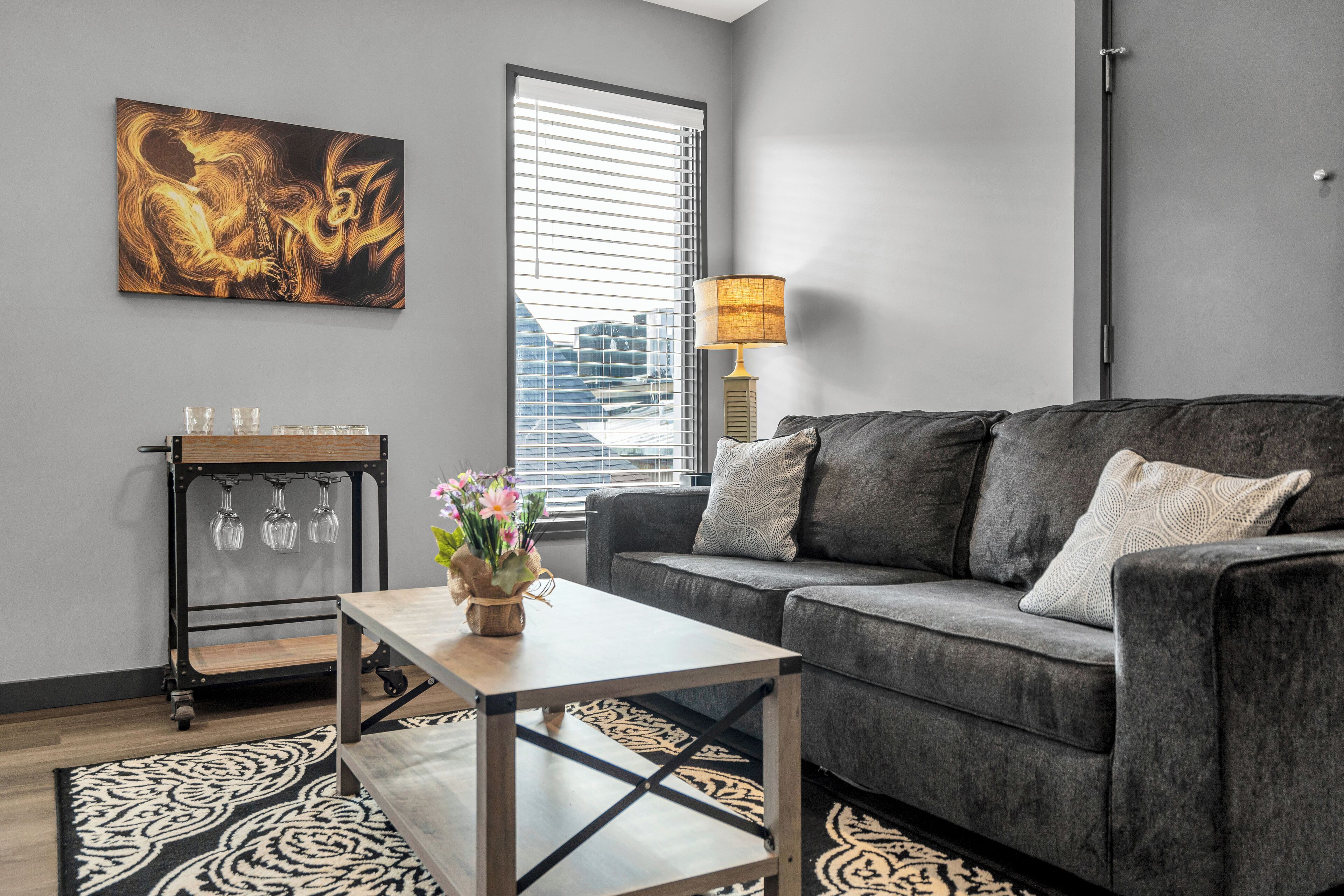 Premier Apartment, 3 Bedrooms, 2 Bathrooms | Living area | 36-inch Smart TV with digital channels, streaming services