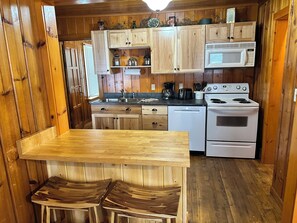 Fridge, microwave, oven, coffee/tea maker - Cabin 2 by Eagle Waters Resort (eagle river)