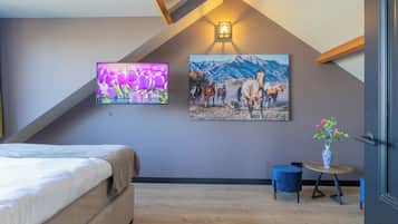 4 slaapkamers, een kluis op de kamer, een strijkplank/strijkijzer