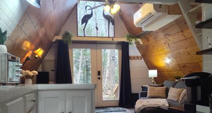 Wintery Cabin-Berkshires! Dog-friendly. Hike/Ski Appalachian Tr. Walk to lake!