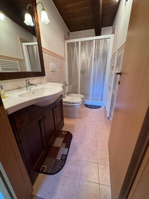 Shower, hair dryer, bidet, soap