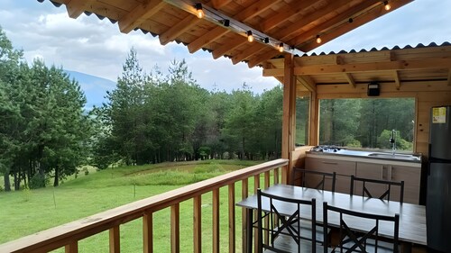 Glamping cabin with mountain view, 15min from Villa de Leyva.