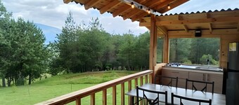 Glamping cabin with mountain view, 15min from Villa de Leyva.