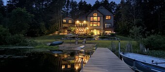 Lakefront Lodge & Adjacent Carriage House-65 Acres-Private Lake, Gourmet Kitchen