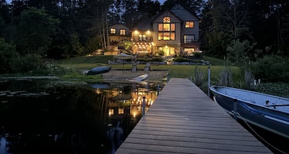 Lakefront Lodge & Adjacent Carriage House-65 Acres-Private Lake, Gourmet Kitchen