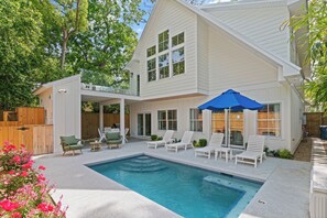 Pool - Enchanted Getaway, Stunning Home, Walking Distance to the Beach, Private Heated Pool! (Saint Simons Island)