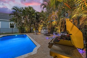 Et oppvarmet basseng