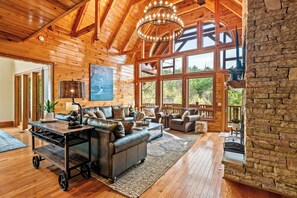 Smart TV, fireplace, table football, ping pong