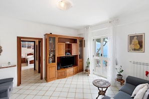 TV, DVD player, stereo