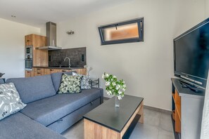 TV, caminetto, tavolo da ping pong