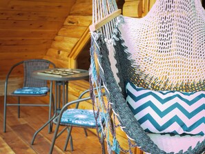 Deluxe Cabin, 1 King Bed, 2 Bathrooms, Mountain View | Terrace/patio - Indigo Cabins - Finca Los Cerritos (Tecpan Guatemala)