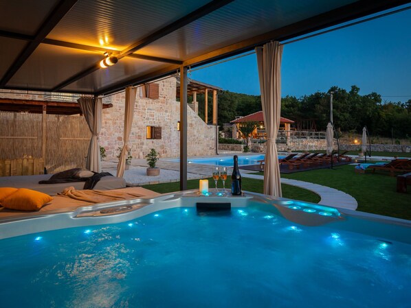 A heated pool