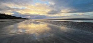 On the beach, sun loungers, beach towels - Toogoom Beach Vibes. Absolute Beachfront Home with pool! 4BR (Toogoom)