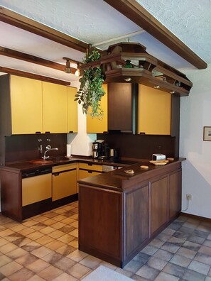 Fridge, oven, stovetop, dishwasher