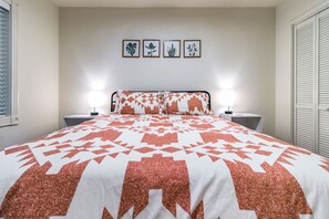 2 bedrooms, travel crib, WiFi, bed sheets