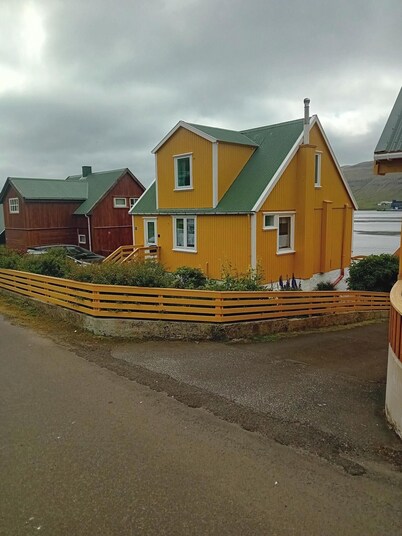 The Little Yellow House Cozy Old Faroese wooden house.