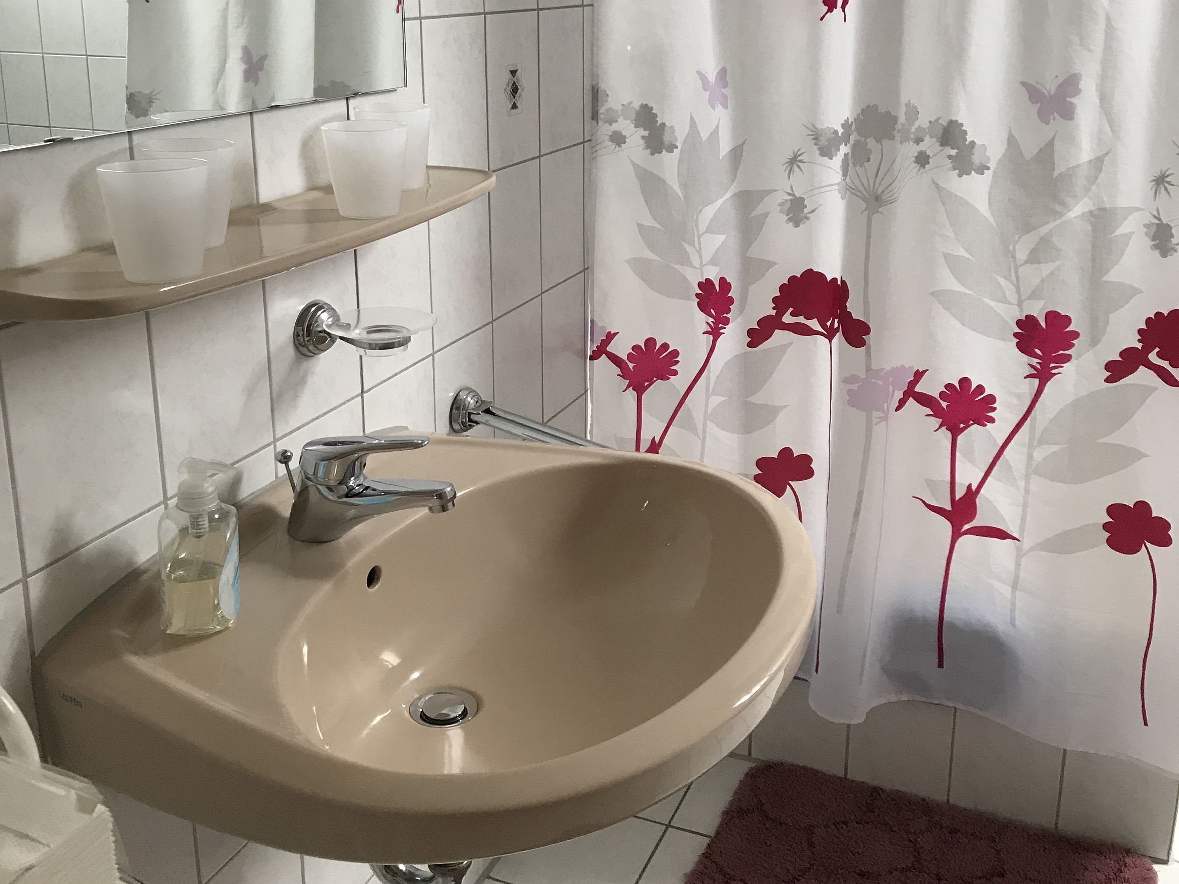 Douche, sèche-cheveux, serviettes fournies