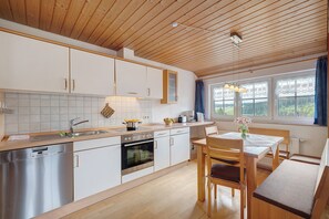 Fridge, oven, stovetop, dishwasher