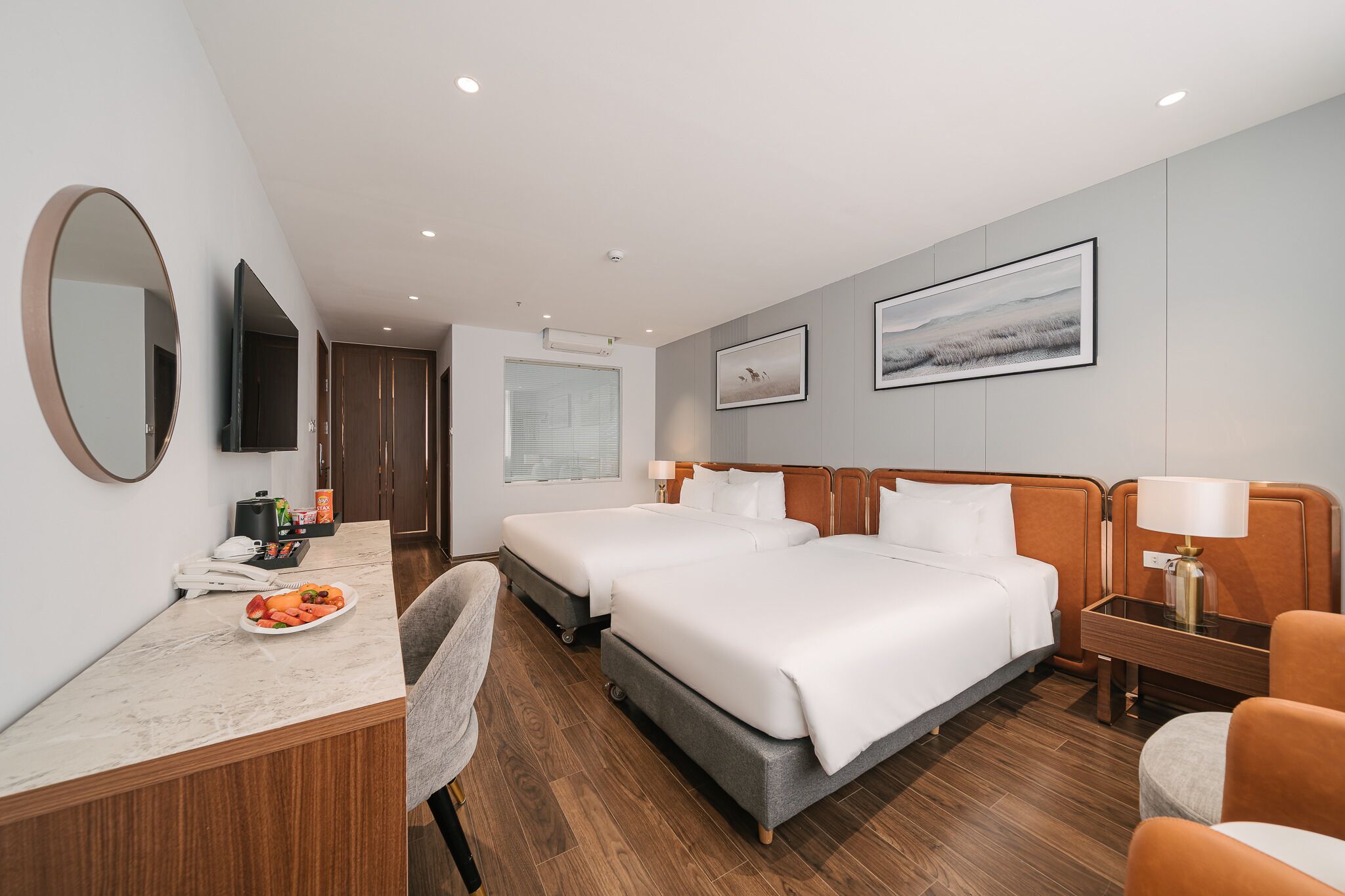 Family Triple Room | Premium bedding, minibar, in-room safe, desk