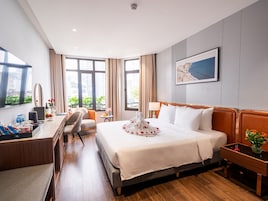 Ropa de cama de alta calidad y minibar
