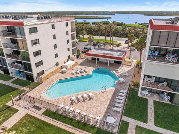 Drone view of Pool area